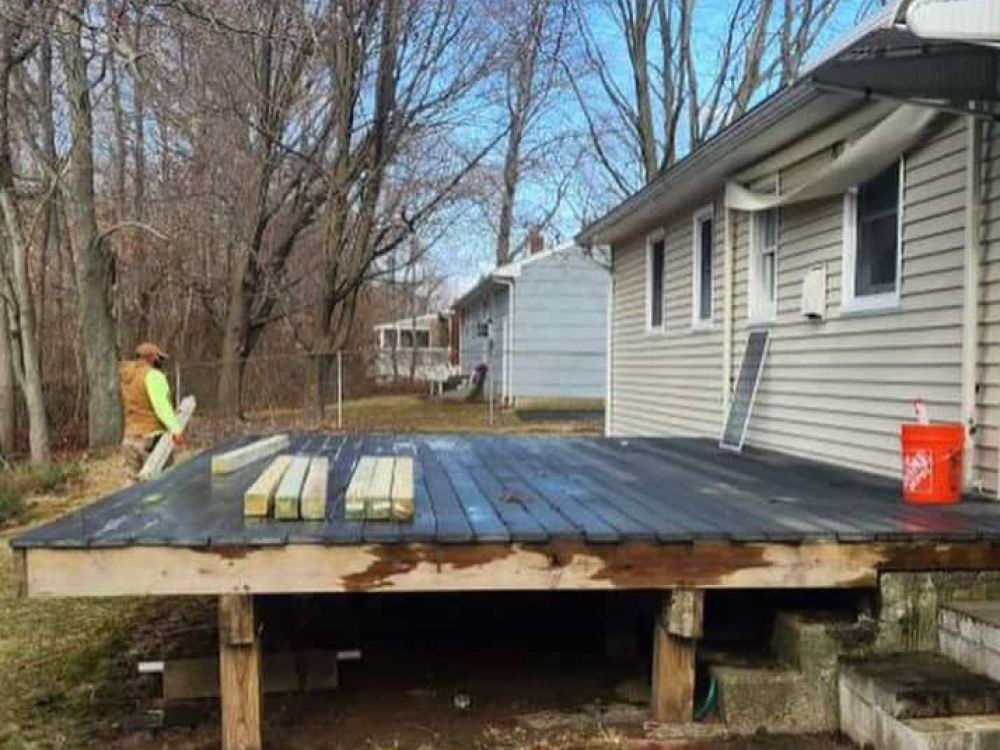 Deck build before